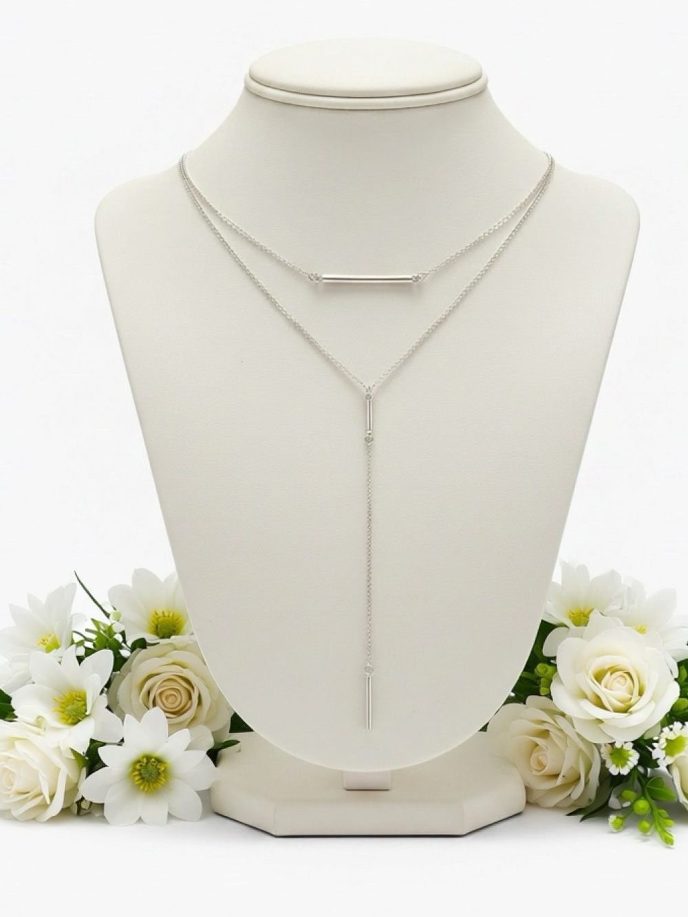 Elegant Silver-Plated Layered Necklace